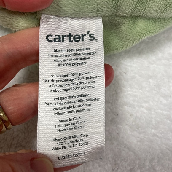 Carters Lovey Gray Bunny Rabbit 2020 Plush Toy Easter Unisex Security Blanket - Picture 6 of 6